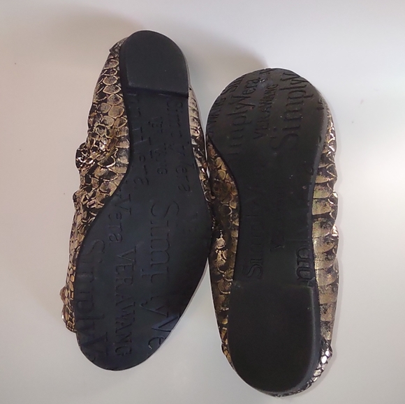 Simple Vera Vera Wang Snake Print Open Front Women's Ballerine. 8.5M - Picture 10 of 14